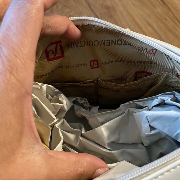 Stone Mountain Crossbody Bag - Cream, Brown, and Blue - Picture 11 of 16